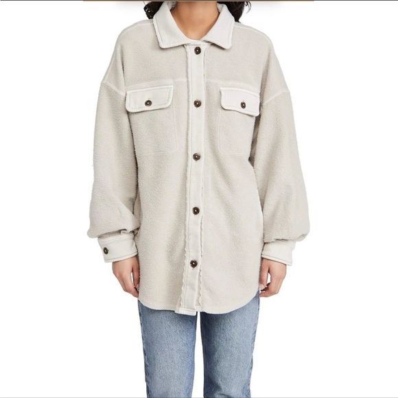 Free People Ruby Shacket Cream - Picture 3 of 5